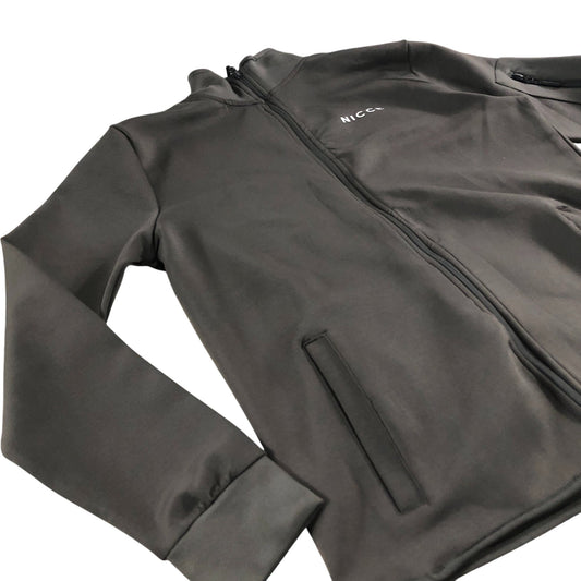 NICCE Men's Grey Zip Up Jacket Casual Lightweight Sportswear Medium