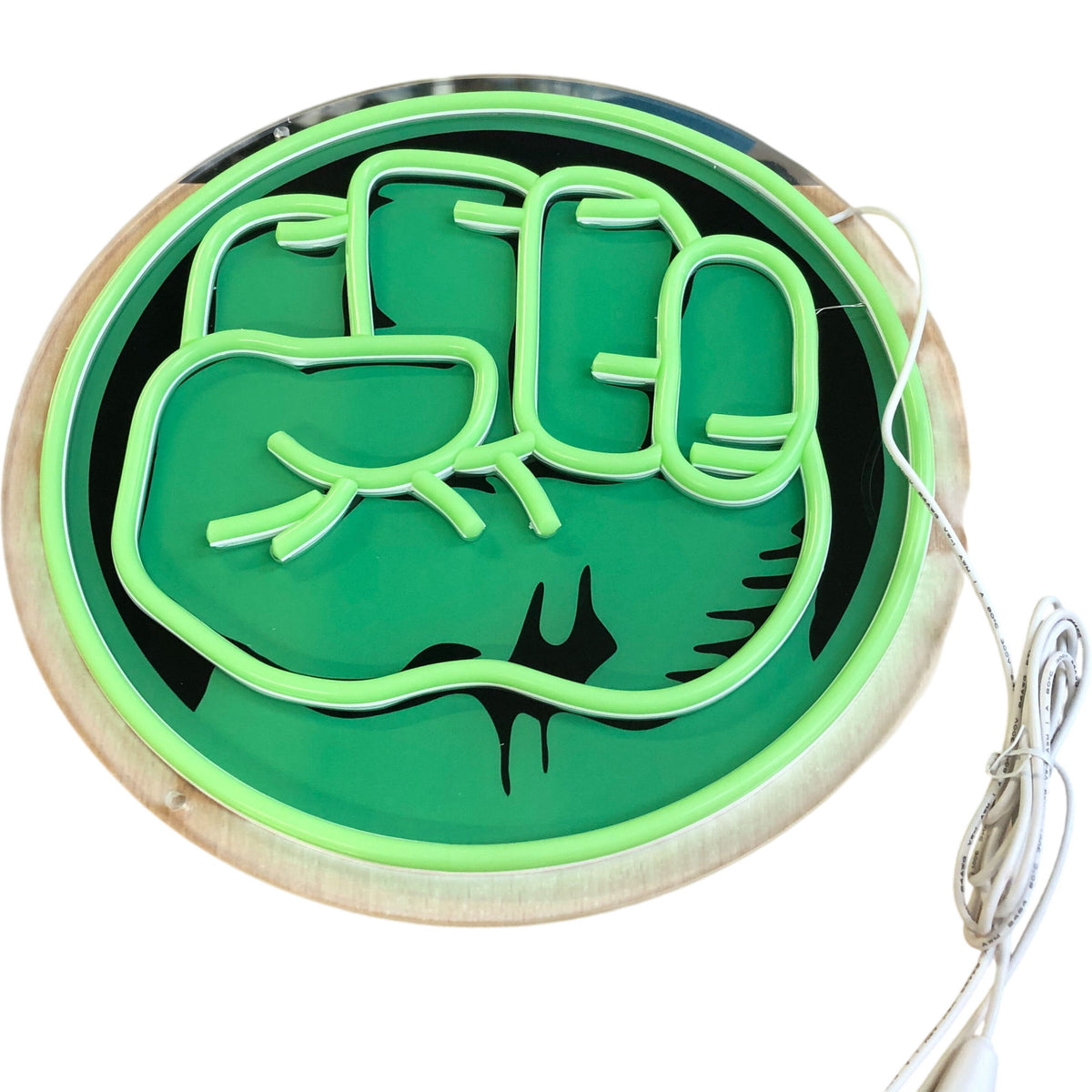 LED Neon Hulk Fist Wall Sign Compact Design Powered via USB Decorative Light