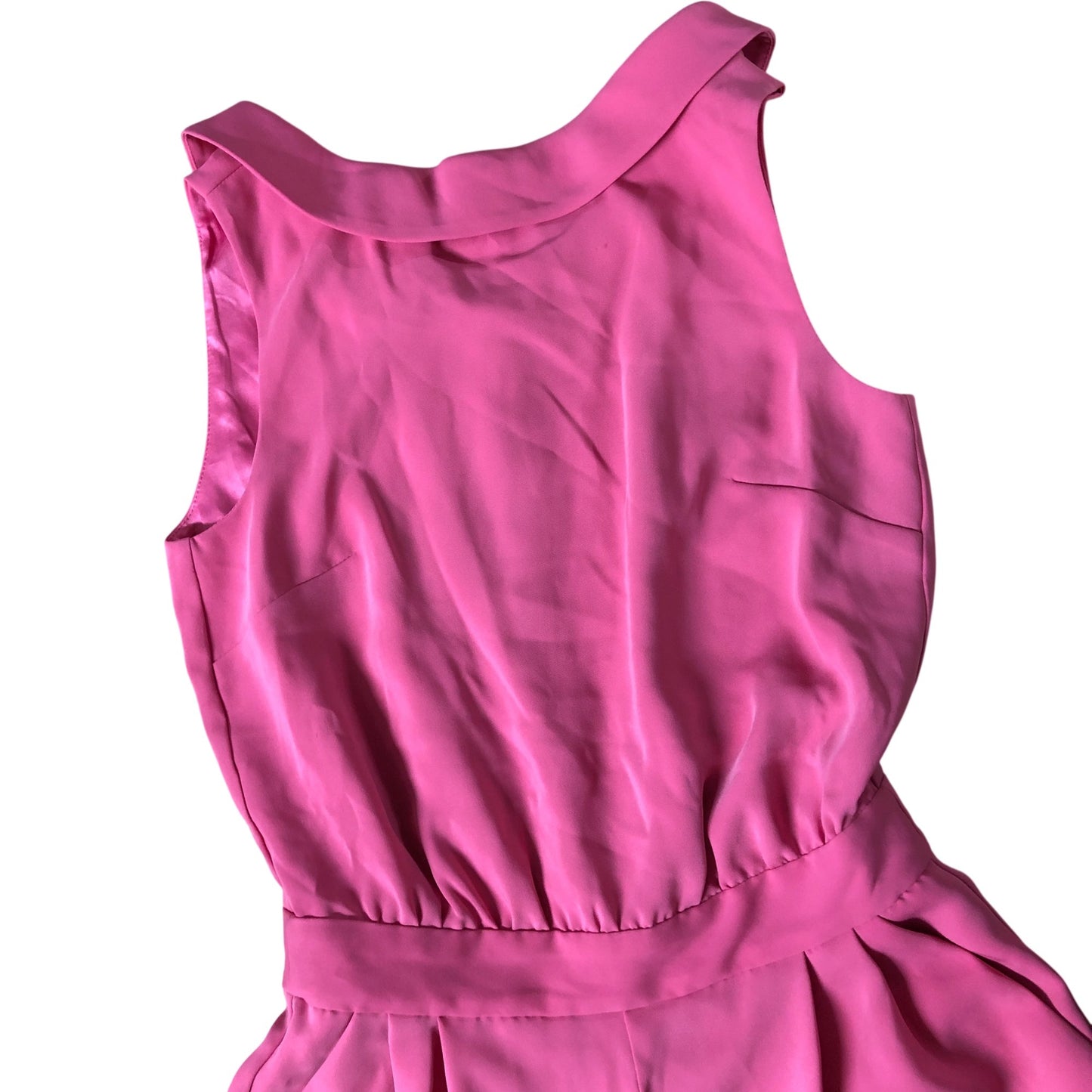 Pink Jumpsuit Women's Casual Wide Leg Sleeveless Comfortable UK4
