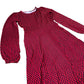 Red Geometric Pattern Dress Women's Long Sleeve Swing Design UK4