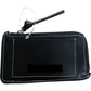 Black Leather Zipper Card Holder Unisex Stylish Design