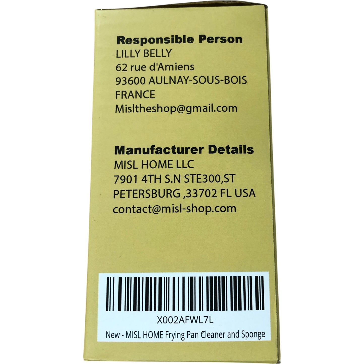 Misl Kitchen Natural Stainless Steel Pan Cleaning Cream And Sponge Eco Friendly