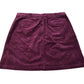 Corduroy Skirt UK Size 18 Women's Burgundy Washable Cotton Blend