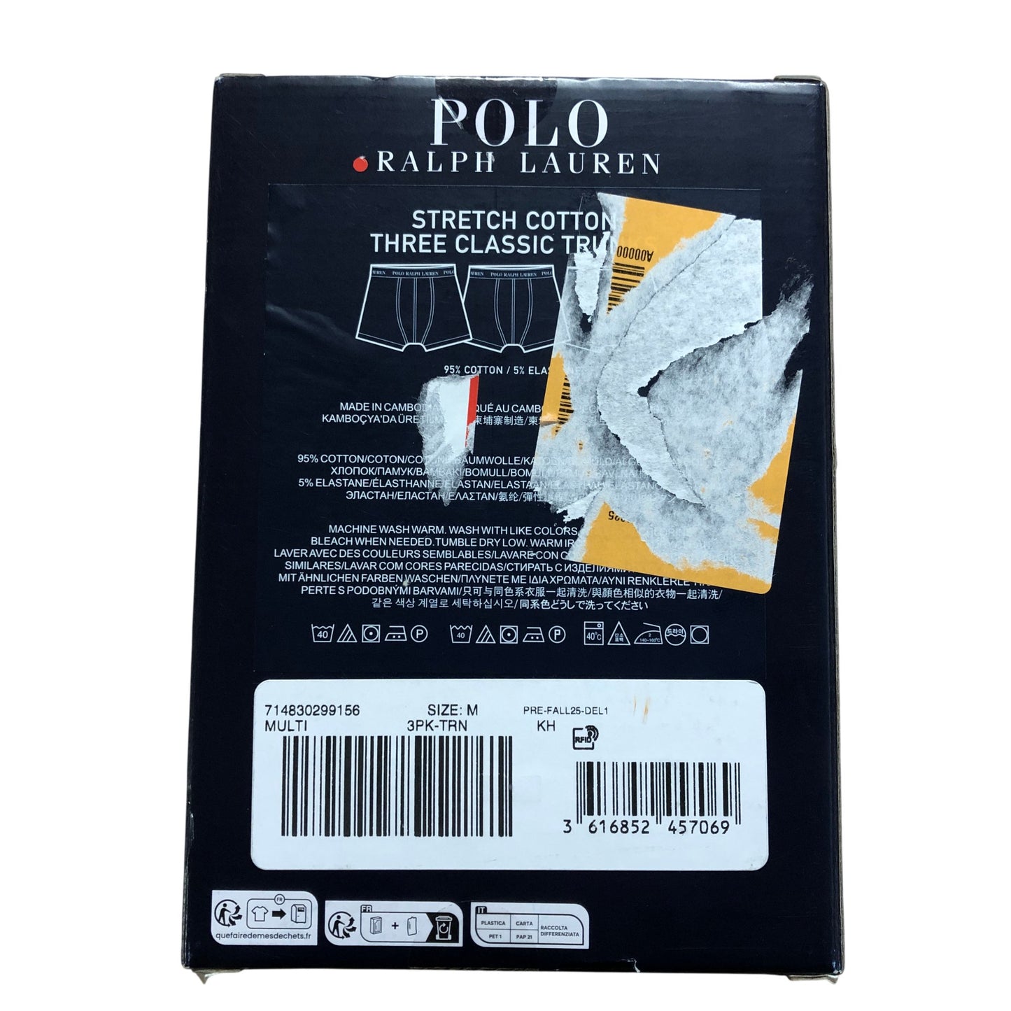 Polo Ralph Lauren 3 Pack Stretch Cotton Trunks Size M Men's Classic Fit