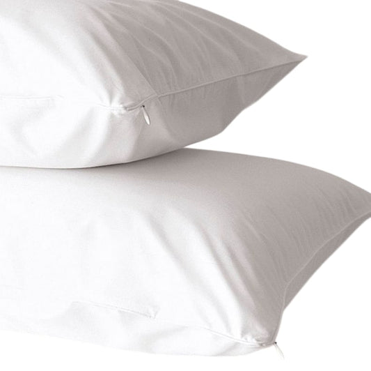The White Company Zipped Pillow Protector Pair 50x75cm Standard Cotton