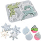 Cake Decorating Silicone Mould Set Snowflake & Reindeer Design