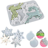 Cake Decorating Silicone Mould Set Snowflake & Reindeer Design