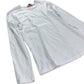 Long Sleeve T-Shirt White 100 Percent Cotton Basic Top Medium
