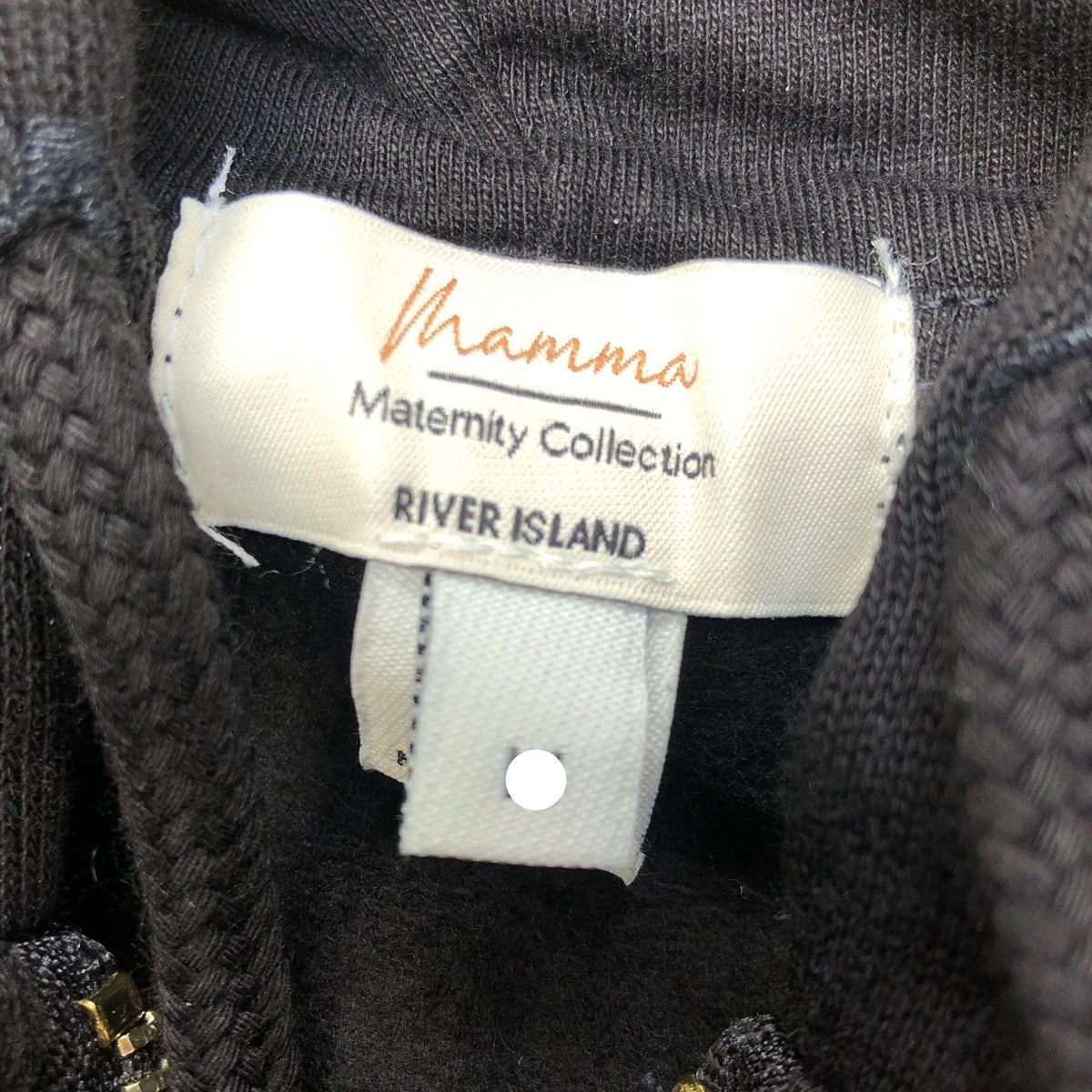 River Island Maternity Collection Black Zip Cropped Hoodie