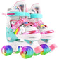 Children's Roller Skates Adjustable Size Rainbow Design Size 1-4 UK