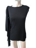River Island Black Ribbed Top Size S Women's Stylish Loose Fit Casual Wear