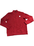 Branded Red Zip Neck Jumper Size M Men's Cotton Knitwear