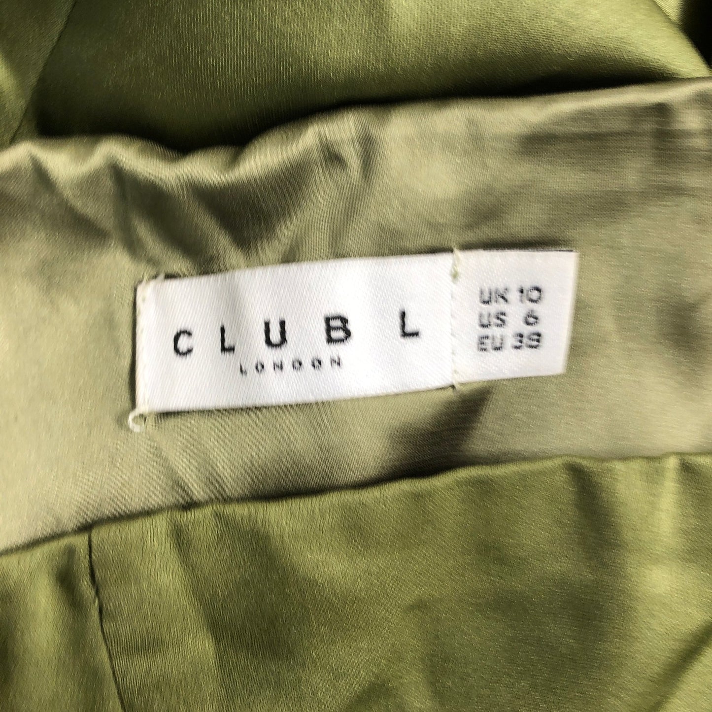 Club London Women's Pleated Maxi Dress UK10 Olive Green Elegant Evening Wear