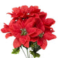 Red Poinsettia Artificial Flowers - 6 Pieces