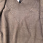 River Island Brown V Neck Sweater Women's Size 12 Medium Knit Long Sleeves