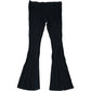 River Island Black Ribbed Flared Trousers Size 16 Women's Stretchy Fabric Casual