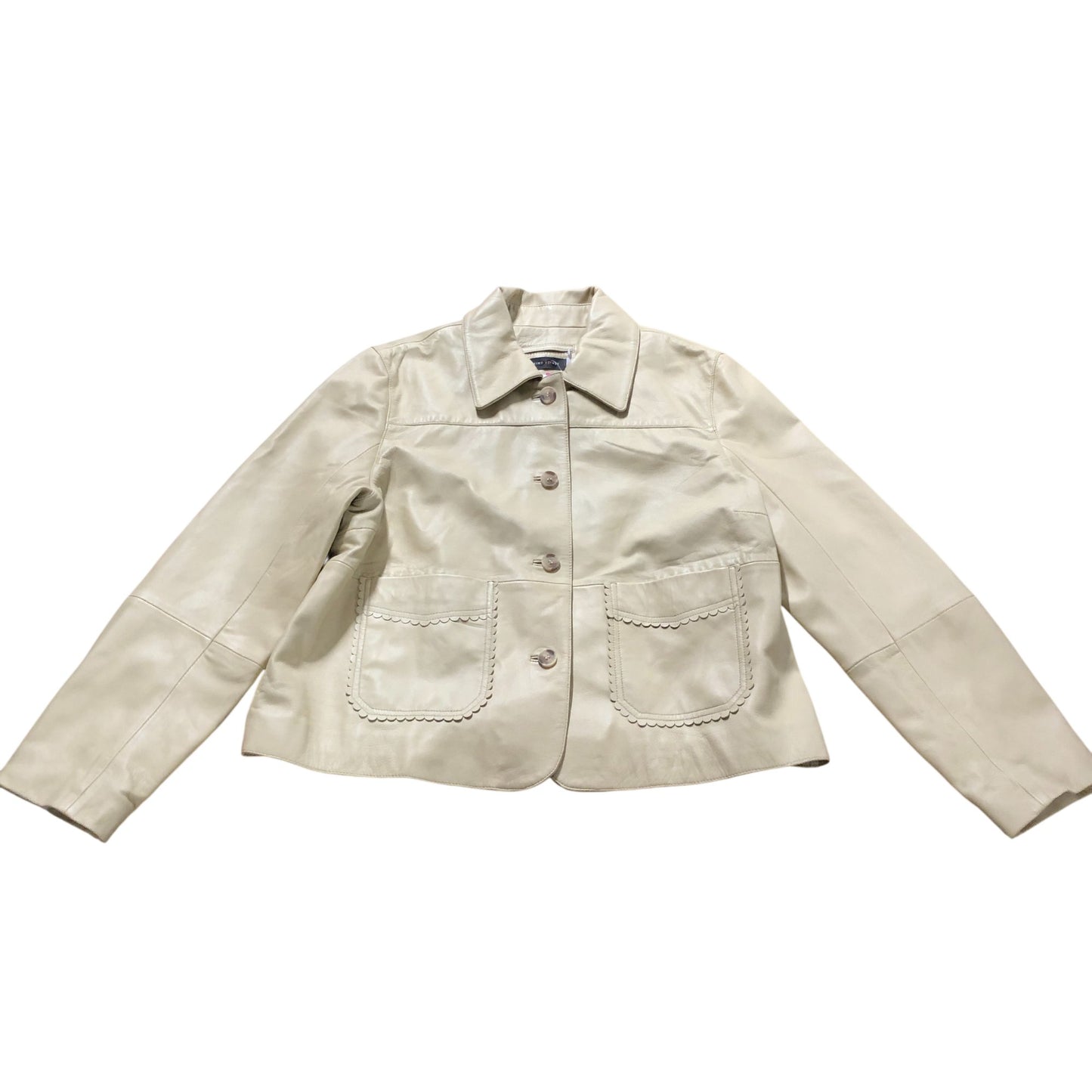 Copenhagen Yellow Leather Scallop Jacket Size XS