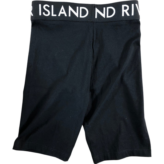 RIVER ISLAND Girls Black Shorts Age 9 10 Years Cotton Stretch Baselayer