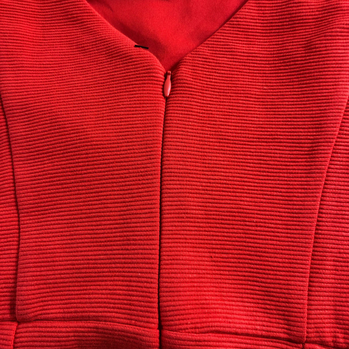Red Flared Dress Women's Size 4R Ribbed