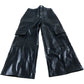 River Island Black Crocodile Effect Trousers UK5 Years Cargo Style