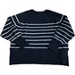 Rivers Island Striped Jumper Navy White Knit Sweater Size M