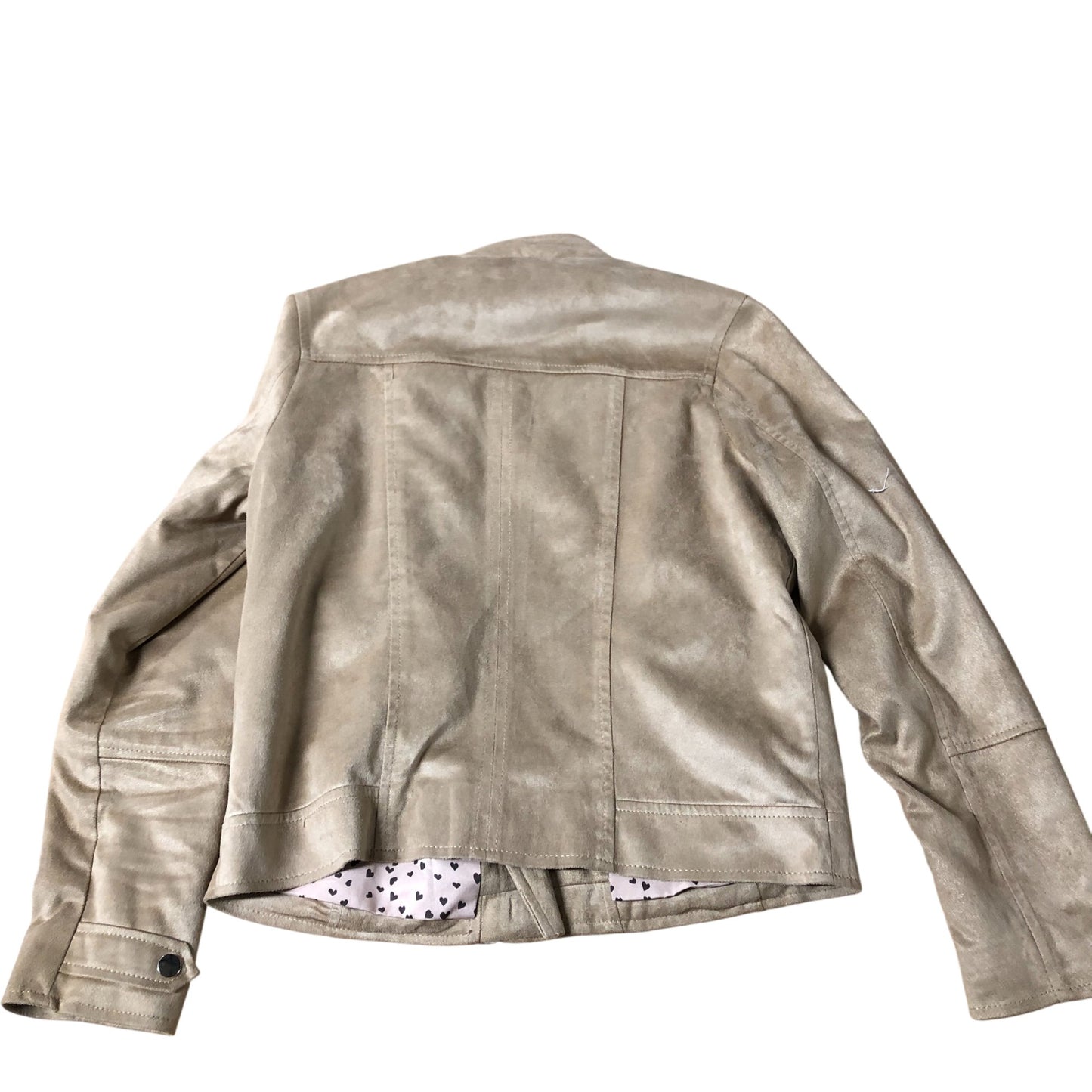 River Island Girl's Jacket Beige Zip Closure Fashion 12 Years