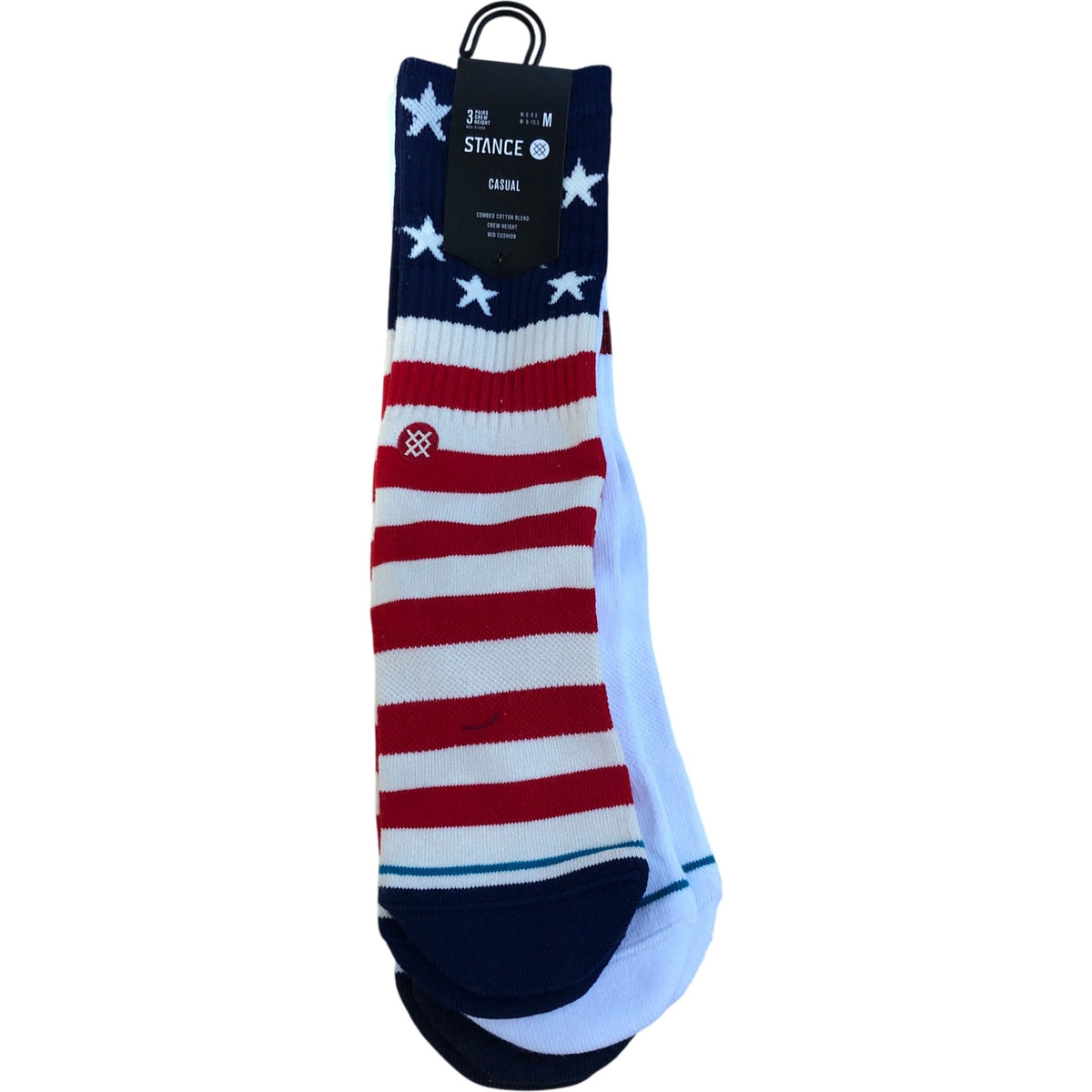 Stance The Americana 3 Pack Unisex Crew Socks M5.5-7.5 W6-8.5
