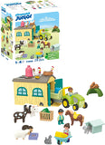 PLAYMOBIL Junior Farm Set 71656 29 Pieces Tractor Barn Animals Children Toy