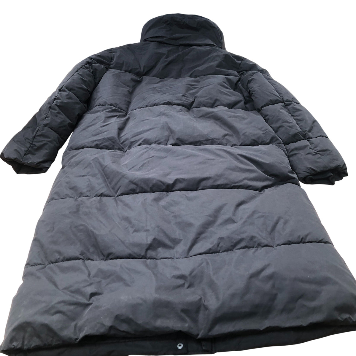 Puffer Jacket Women's Long Hooded Winter Coat Black UK 16-18