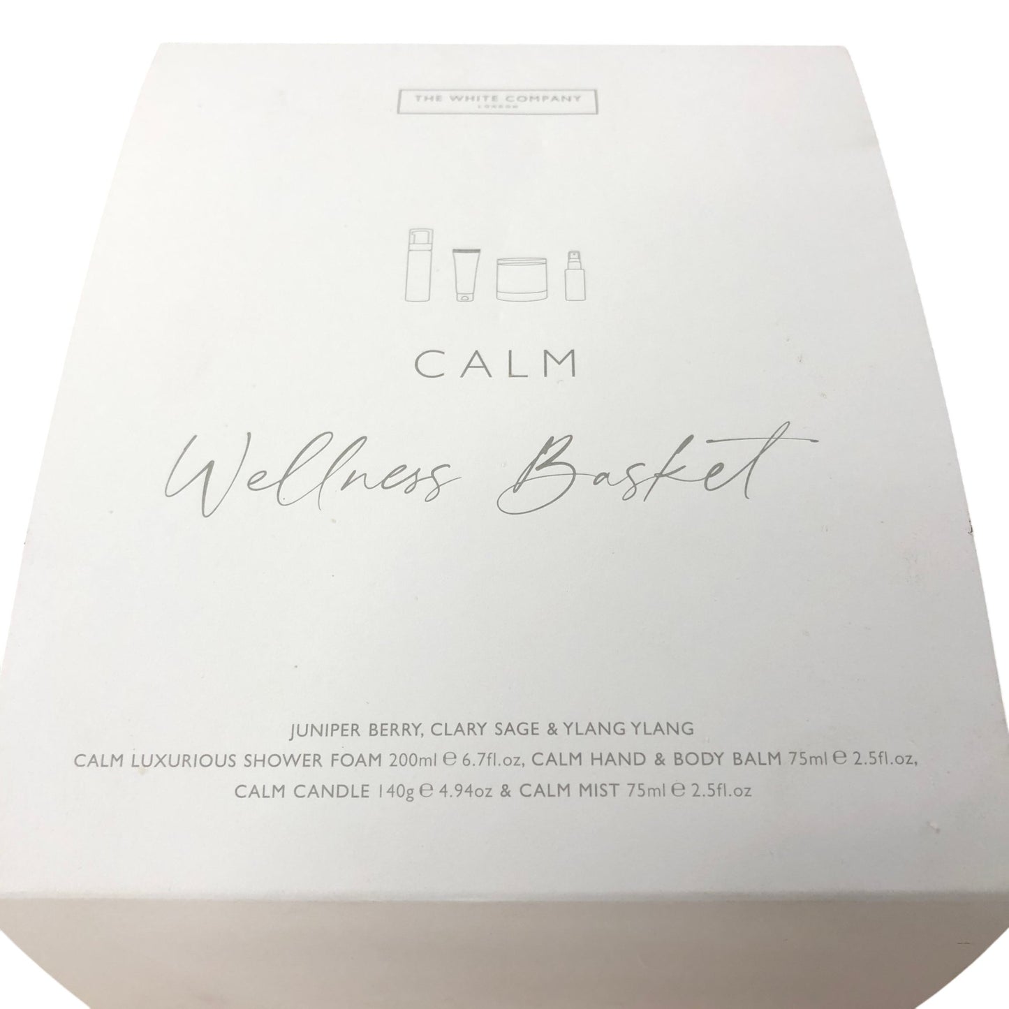Branded Calm Wellness Basket Gift Set Shower Foam Candle Balm