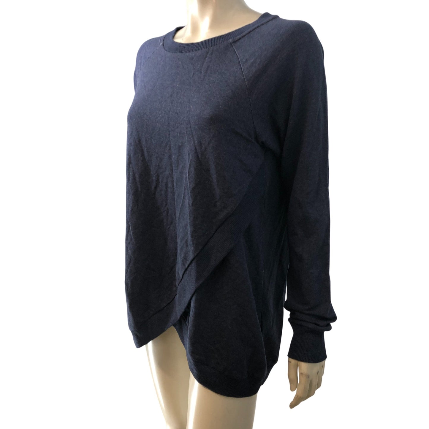 Seraphine Maternity Sweater M Women's Navy Blue Long Sleeve Casual Top