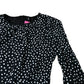 Black Polka Dot Dress Ruffle Bell Sleeve Smock Style Size 8