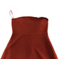 River Island Studios Strapless Top UK M Women's Orange/Red Flared Peplum Style