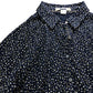 Navy Multi Spot Print Button Front Midi Dress Size UK8 Women's