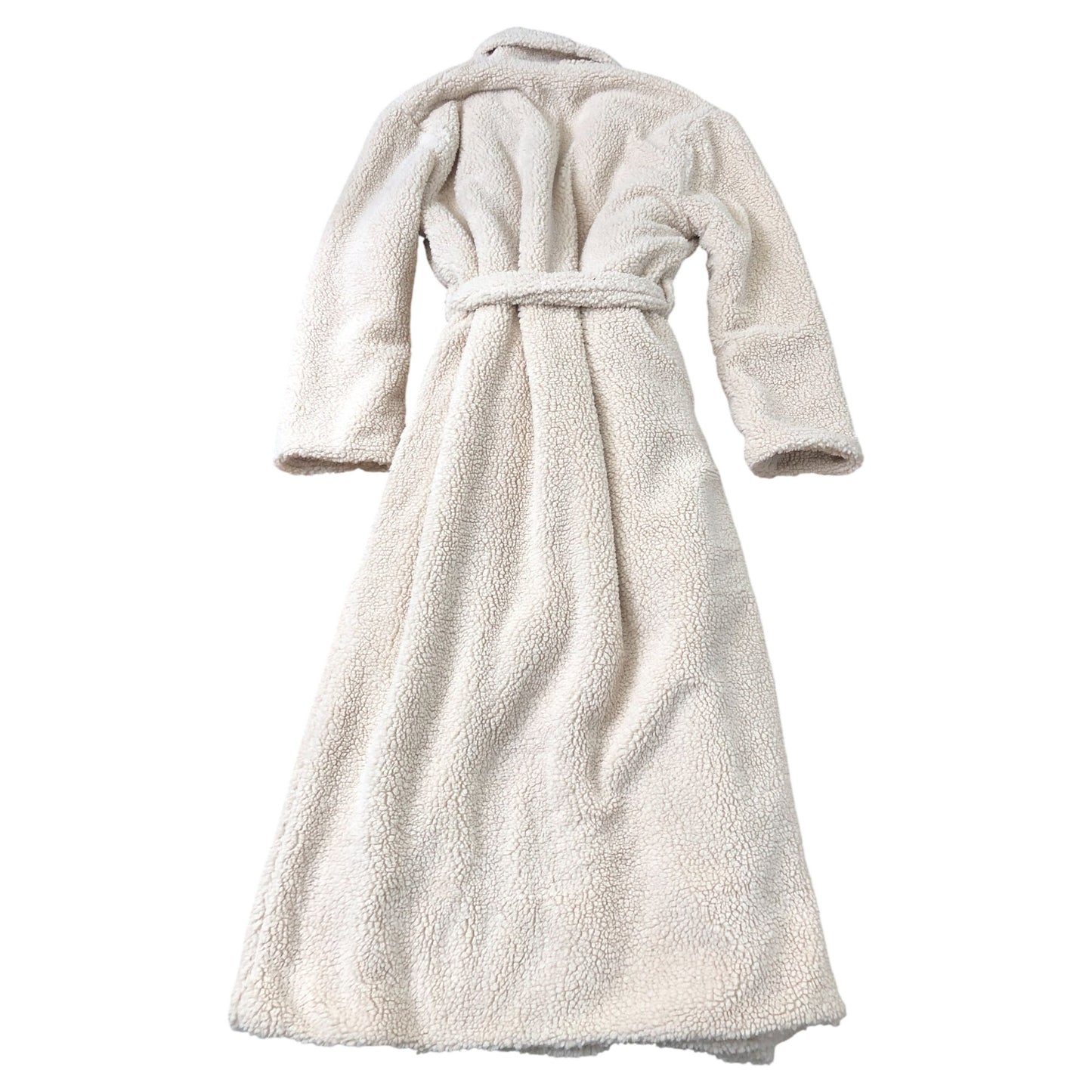 The White Company Beige Robe Size 12 Soft Plush Fabric Cosy Warm Loungewear