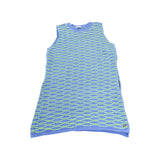 River Island Kids Tank Top UK9-10 Years Blue Green Striped Sleeveless Dress