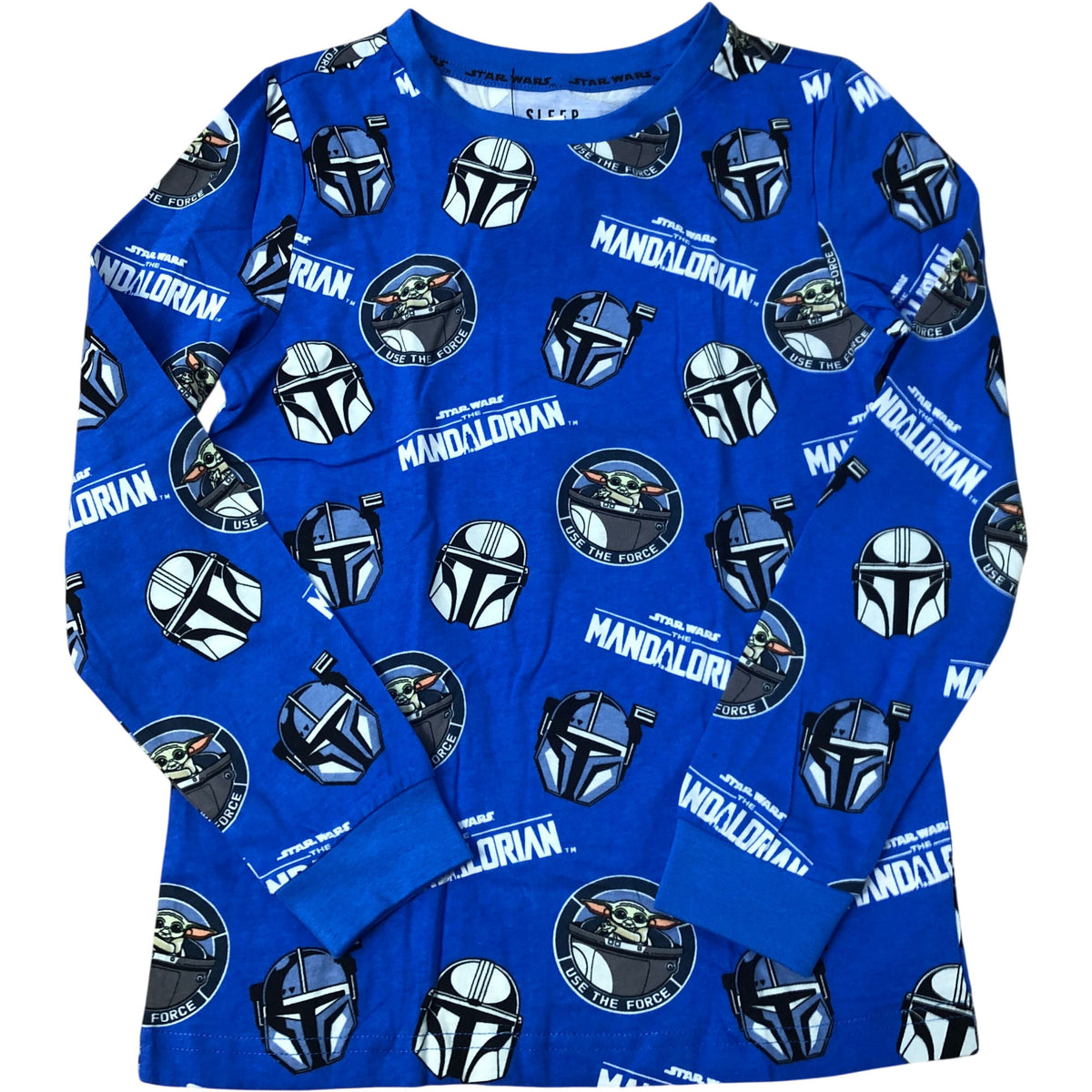 Mandalorian Kids Pyjamas Blue Cotton Long Sleeve Set  8-9 Years