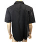 RIVER ISLAND Studios Button Up Short Sleeve Shirt M Men Black Casual Wear