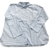Baukjen Rishma Organic Shirt Blue Black & White Stripe Size 18