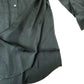 Satin Look Side Split Long Shirt Khaki Long Sleeve Embroidered Flora XS