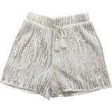 Sequin Shorts UK Size 8 Women's White Tassel Detail Party Wear