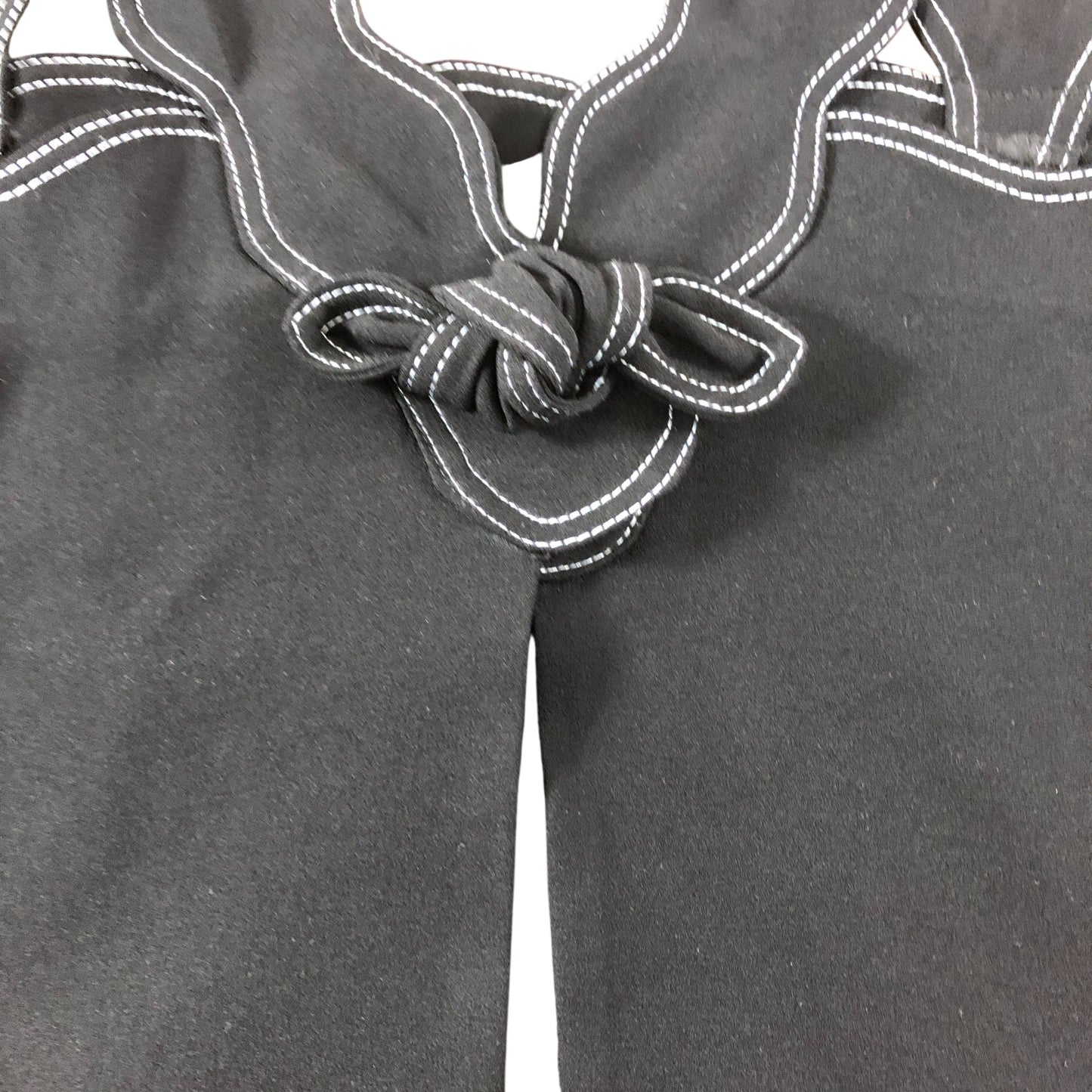 Claudie Pierlot Black Scalloped Crepe Top - Size 10