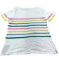 Striped T-Shirt Women's Short Sleeve Cotton White Pink Green Yellow UK10