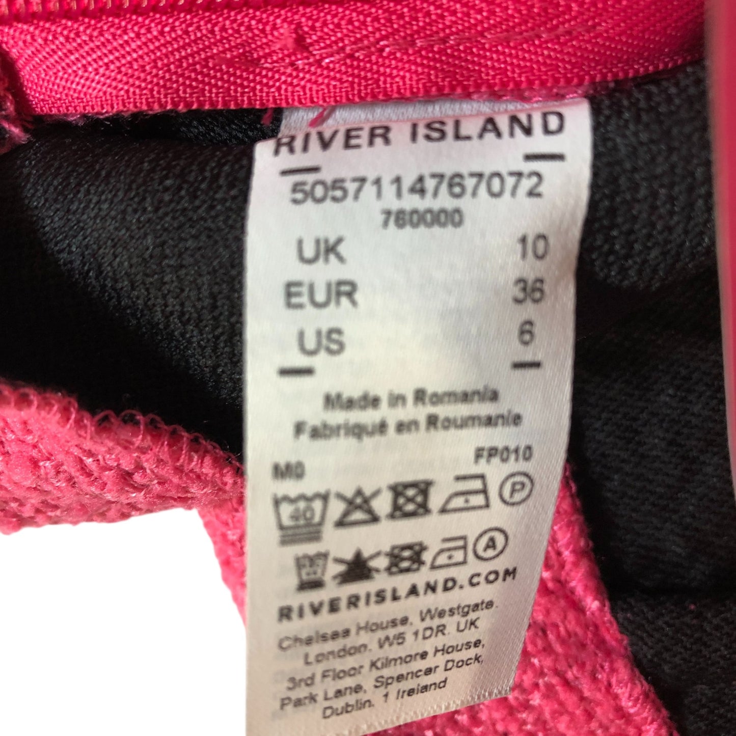 River Island Petite Hot Pink Wool Blend Shorts Size 10 Women's Lined Pockets