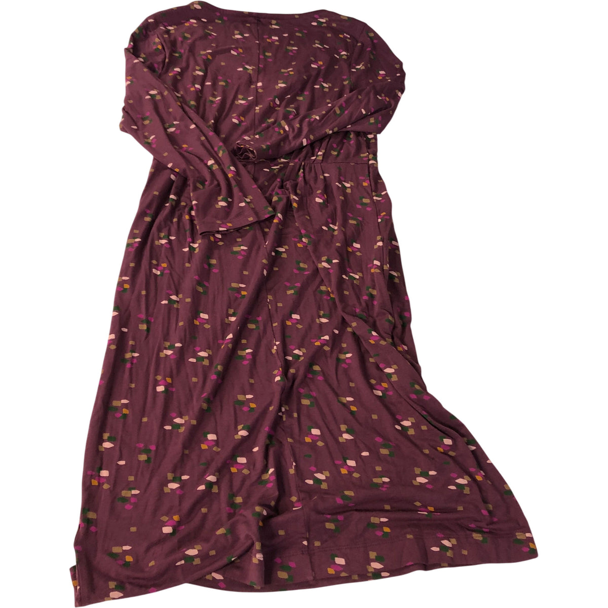 Long Sleeve Dress UK Size 8 Women's Floral Patterned Stretchy Maxi