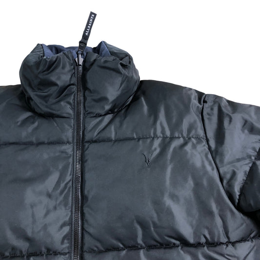 All Saints Black Puffer Jacket Age 9-10 Years Girls Warm Reversible Outerwear