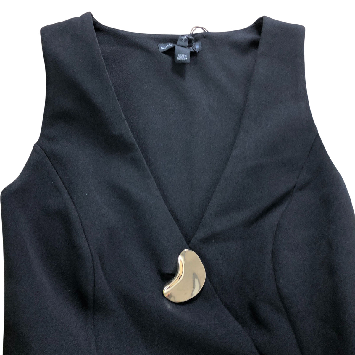 River Island Black Jumpsuit Size Small Women's Sleeveless V Neck Wide Leg