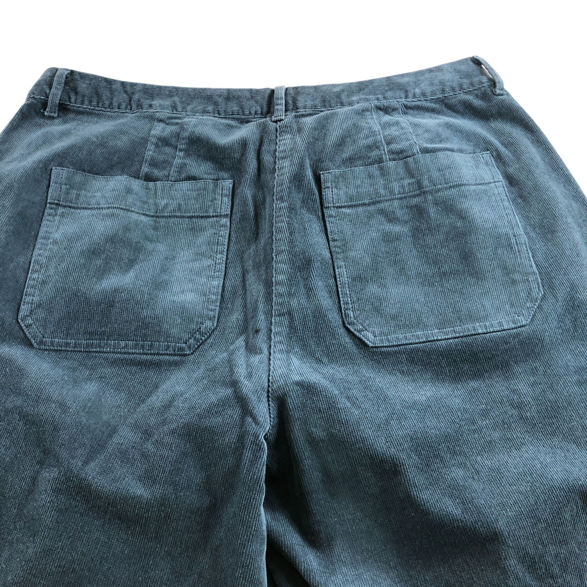 Ella Cord Wide Leg Trousers UK18 Women's Dark Blue Organic Cotton