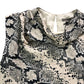 River Island Snake Print Dress UK6 Women's Sleeveless Maxi Beige