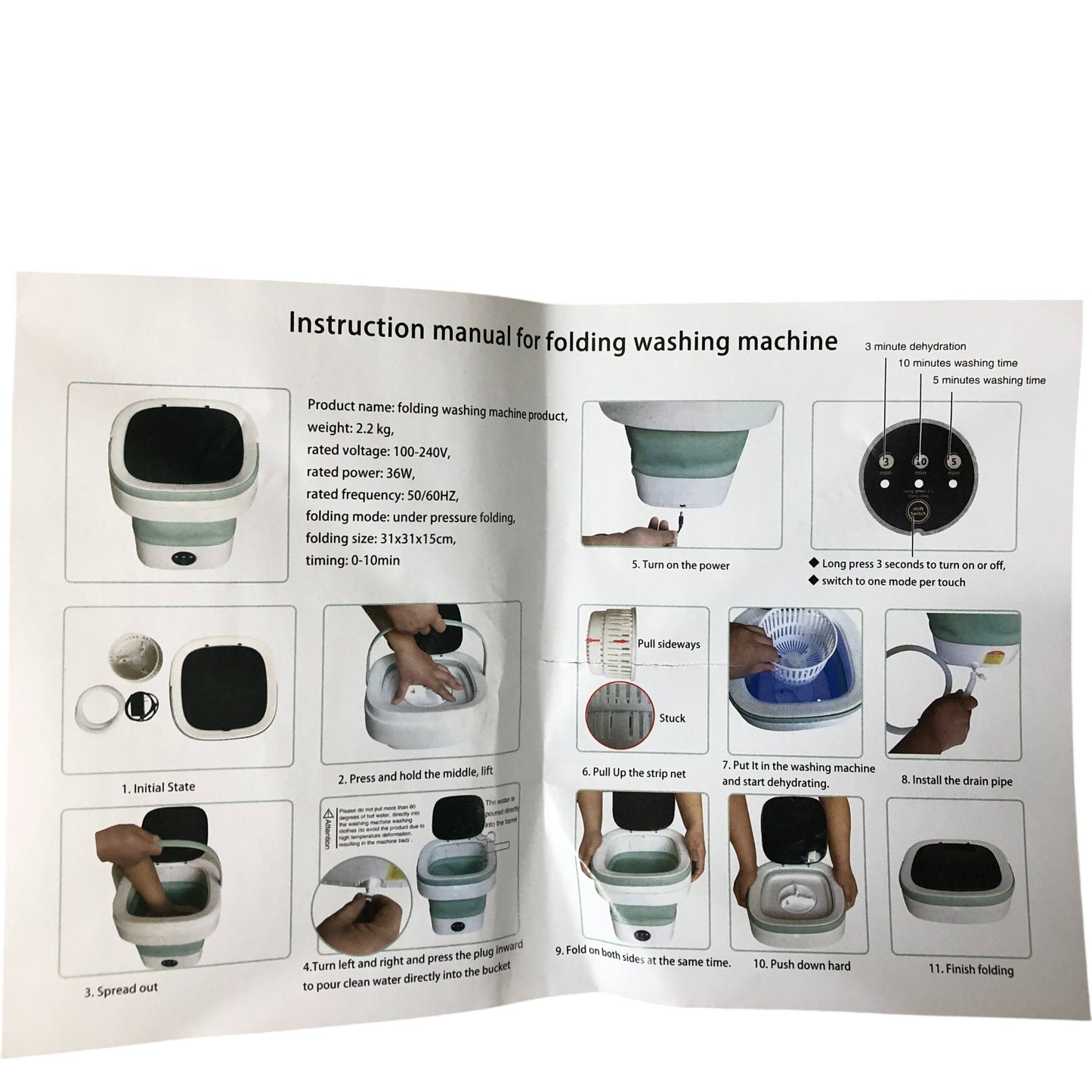 Portable Washing Machine Compact Unit New Travel Dorm RV Purple